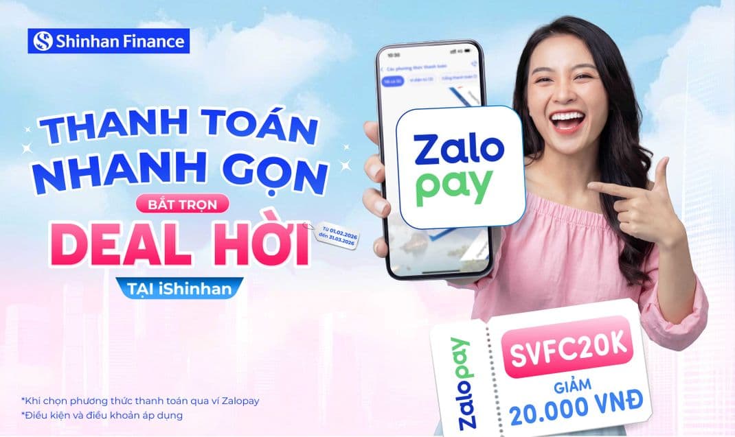 Thanh toán nhanh gọn, bắt trọn deal hời tại iShinhan