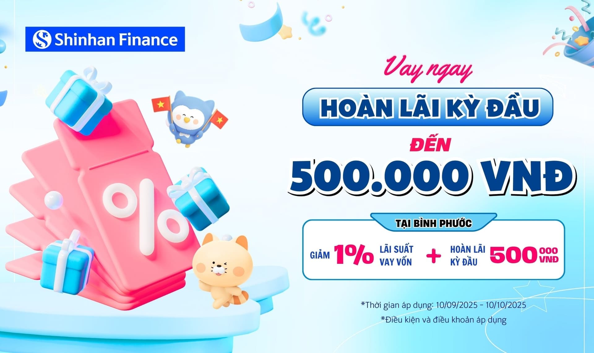Vay ngay, hoàn lãi kỳ đầu đến 500.000 VNĐ tại Bình Phước