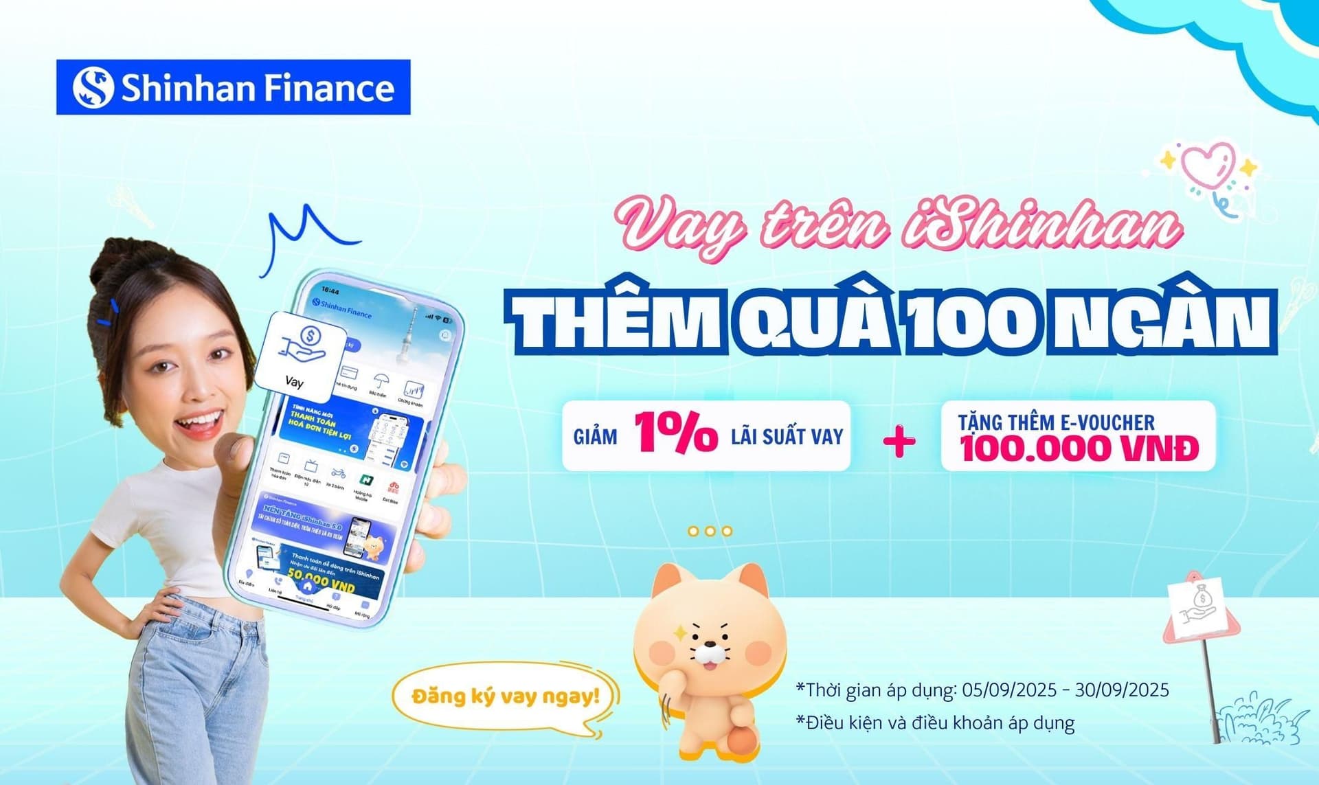 Vay trên iShinhan, thêm quà 100 ngàn