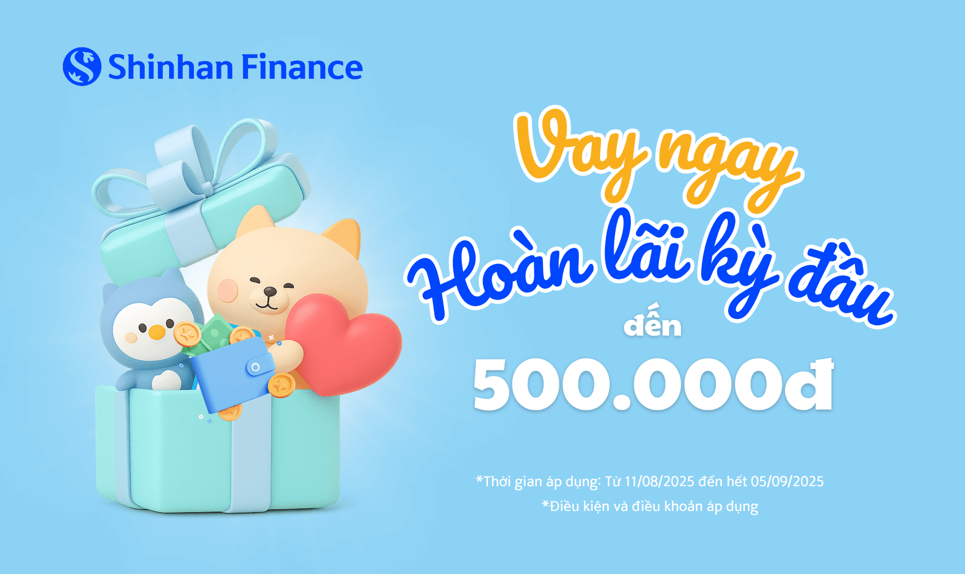 Vay ngay, hoàn lãi kỳ đầu đến 500.000 VNĐ tại Long An