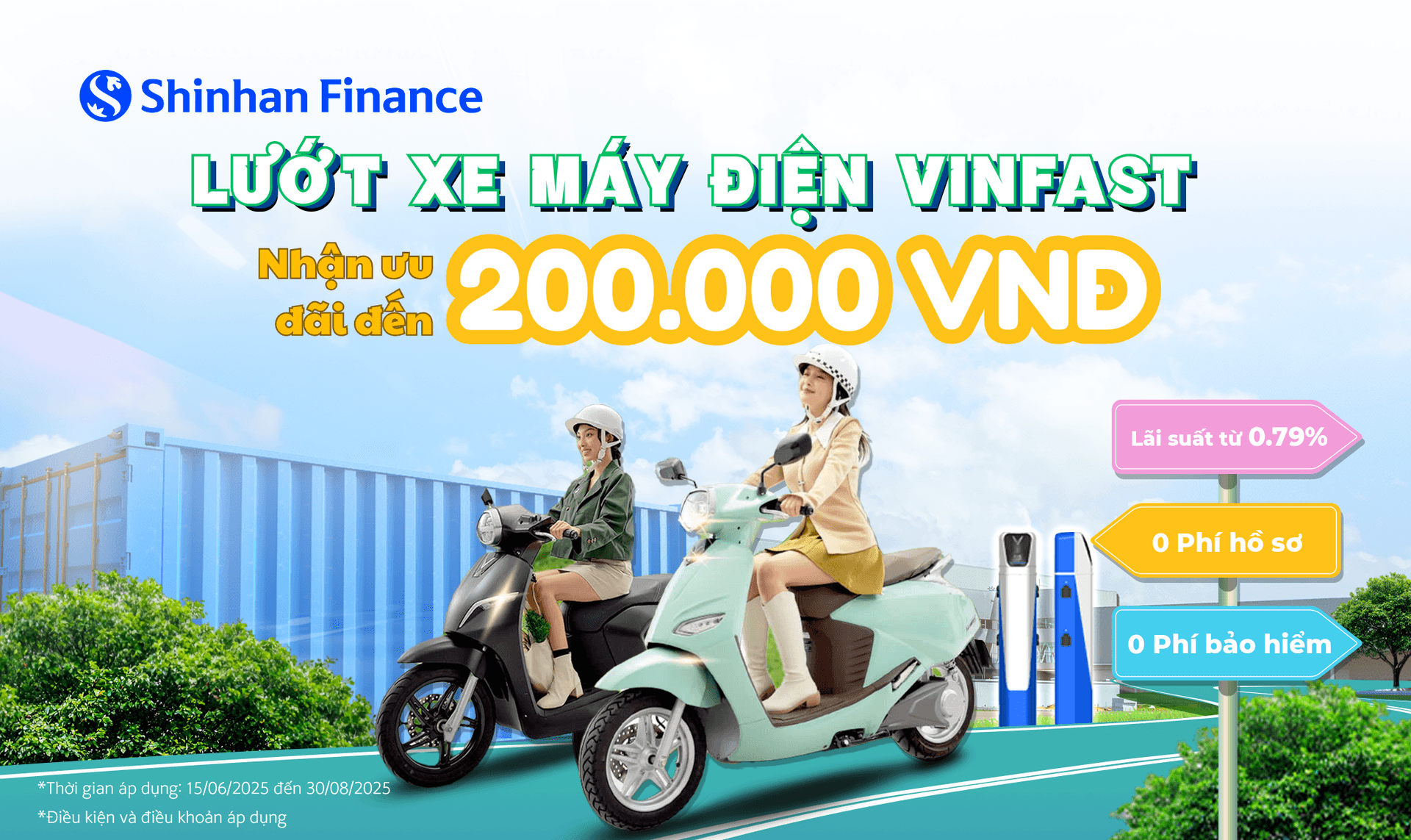 Lướt xe VinFast nhận ưu đãi đến 200.000 VNĐ cùng Shinhan Finance
