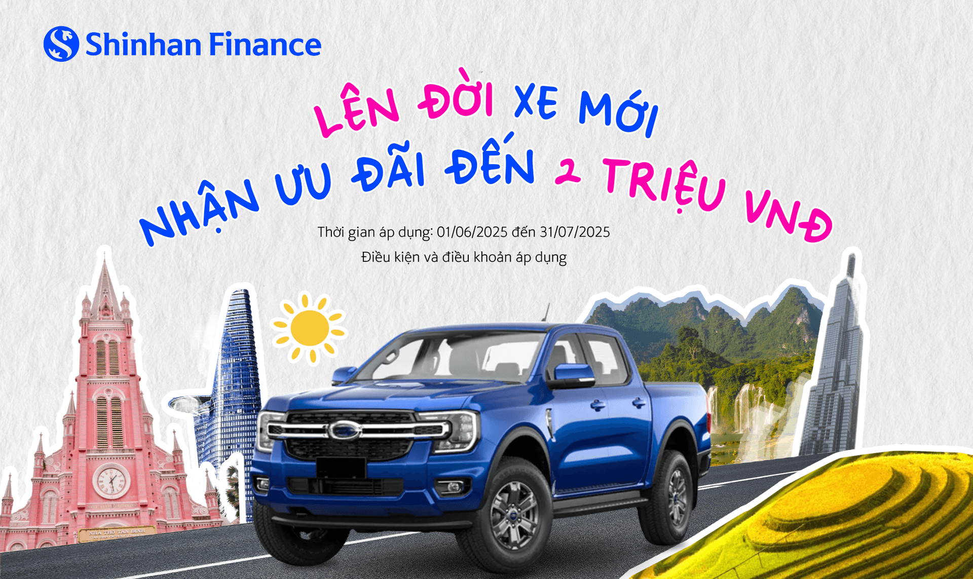 Vay mua ô tô nhận ưu đãi đến 2 triệu đồng cùng Shinhan Finance