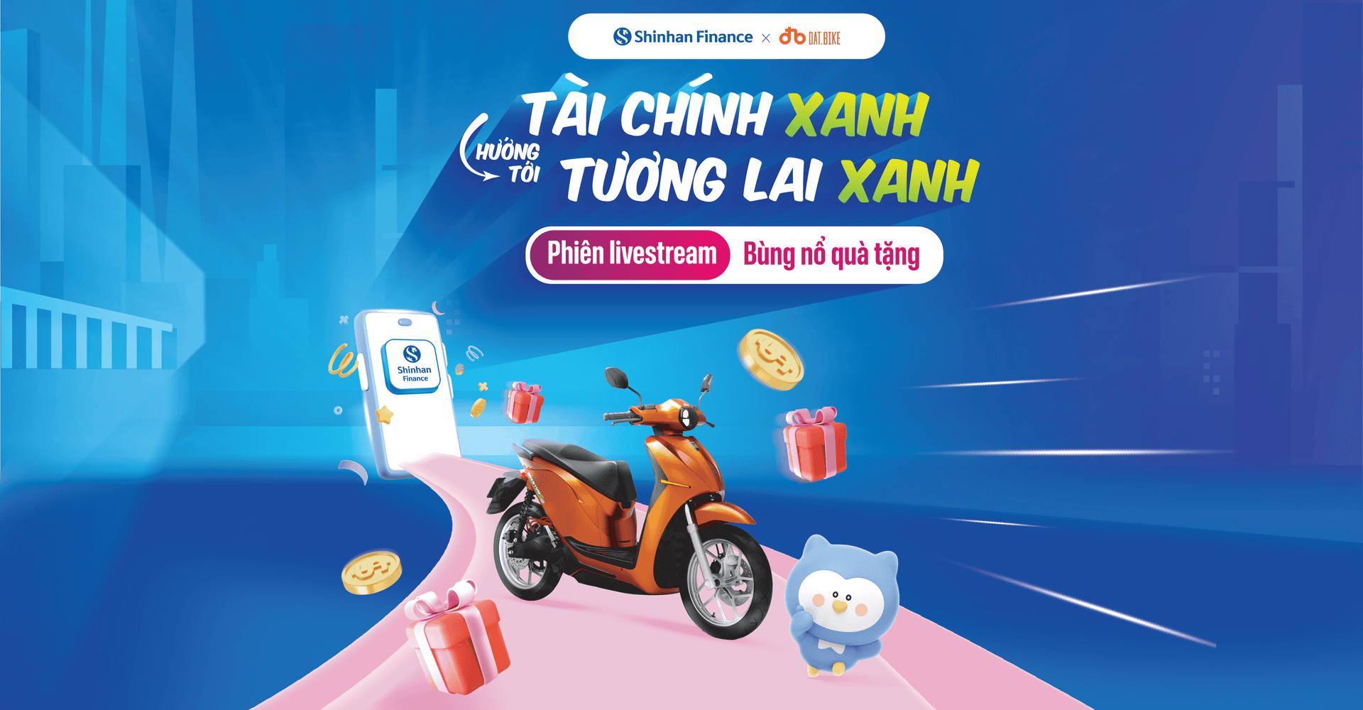 Bùng nổ phiên Livestream đặc biệt giữa Shinhan Finance và Dat Bike: Hướng tới tương lai xanh