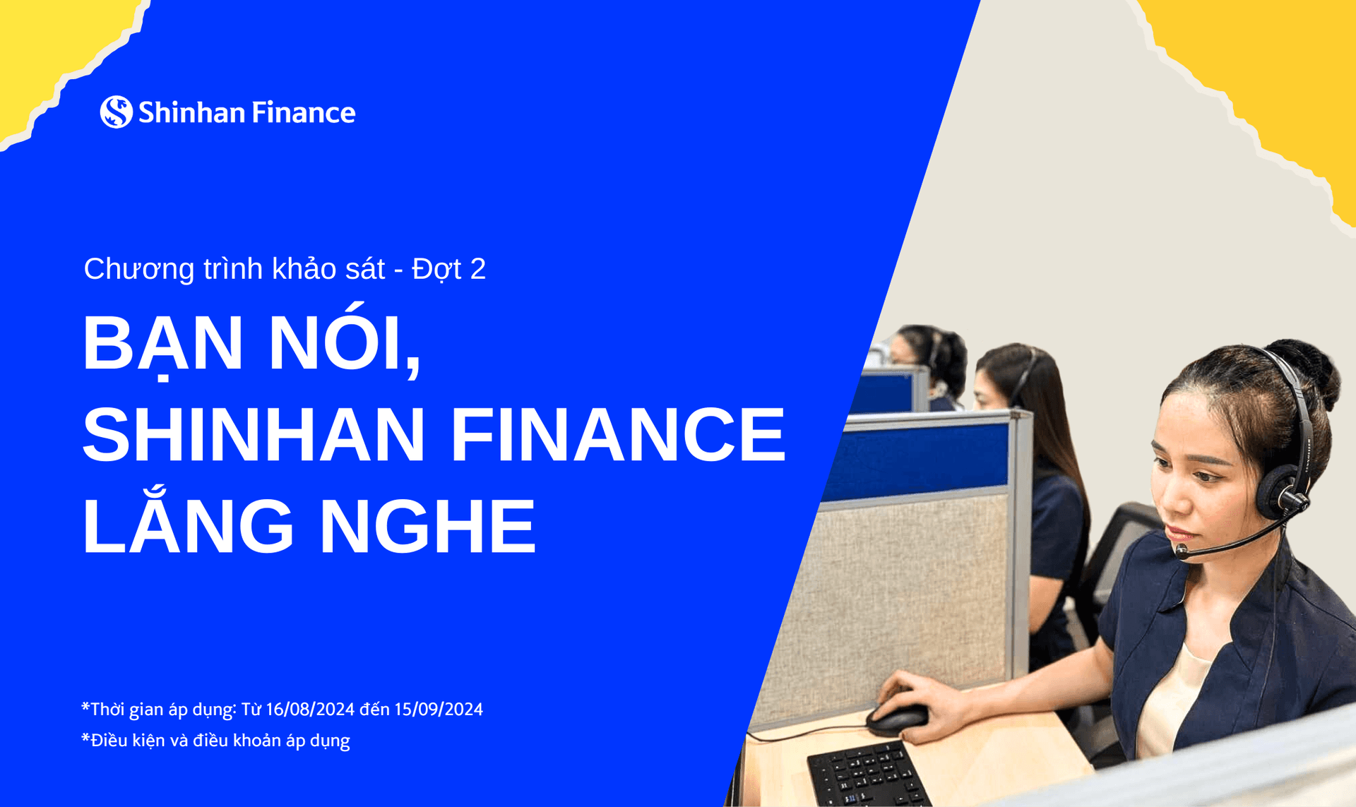 Chương trình khảo sát khách hàng “Bạn nói, Shinhan Finance lắng nghe” đợt 2