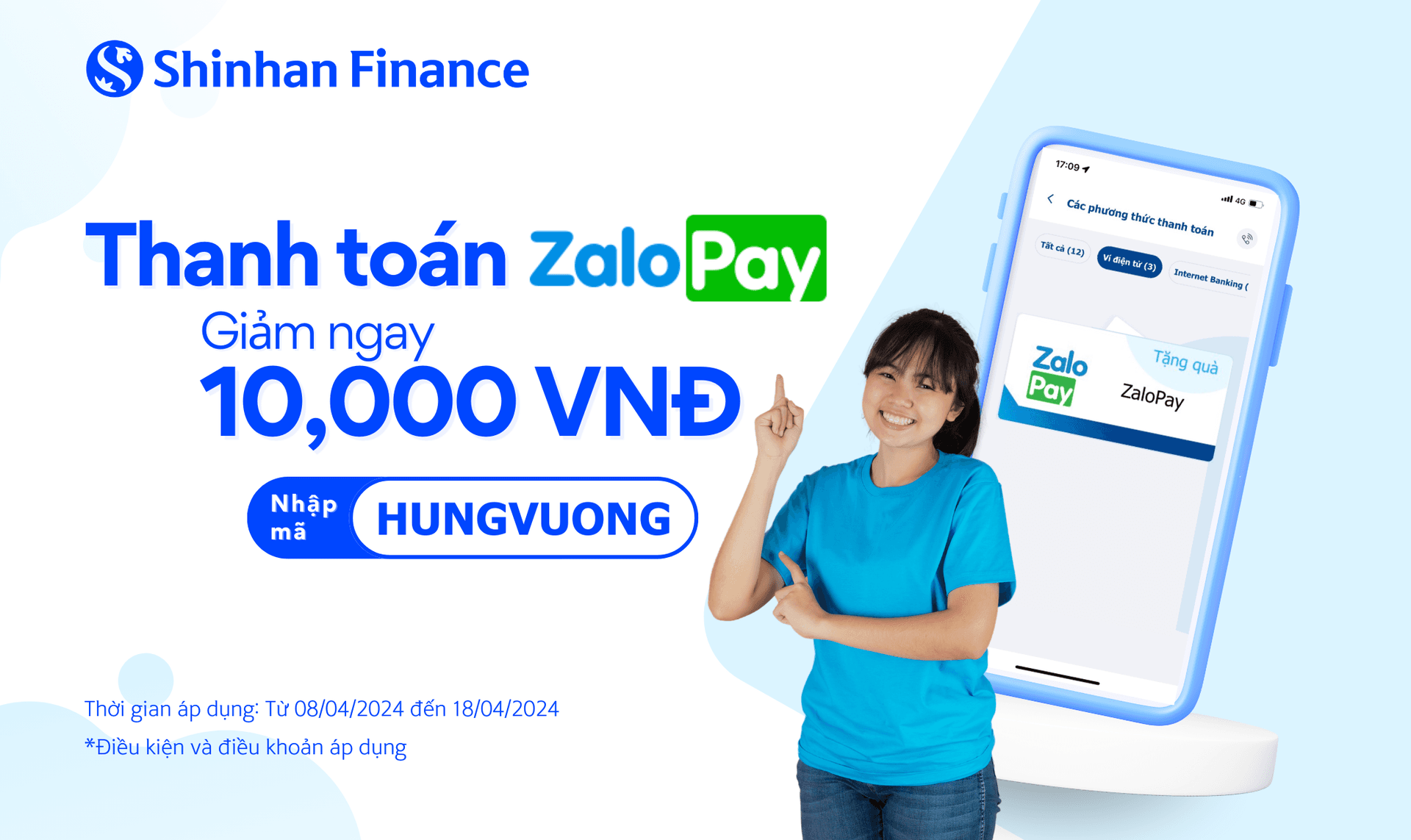 Shinhan Finance & ZaloPay tung ưu đãi nhân dịp Giỗ Tổ Hùng Vương