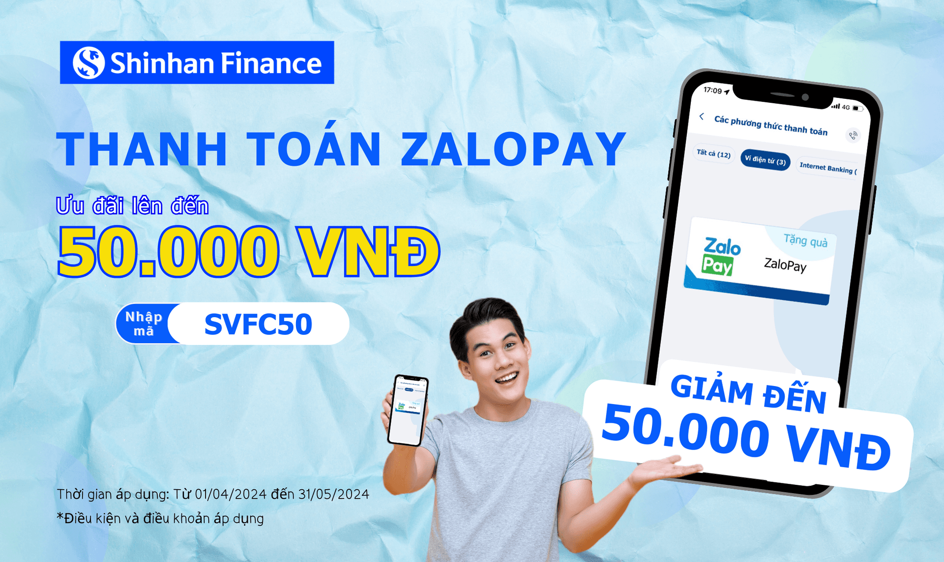 THANH TOÁN ZALOPAY – ƯU ĐÃI LÊN ĐẾN 50.000 VNĐ