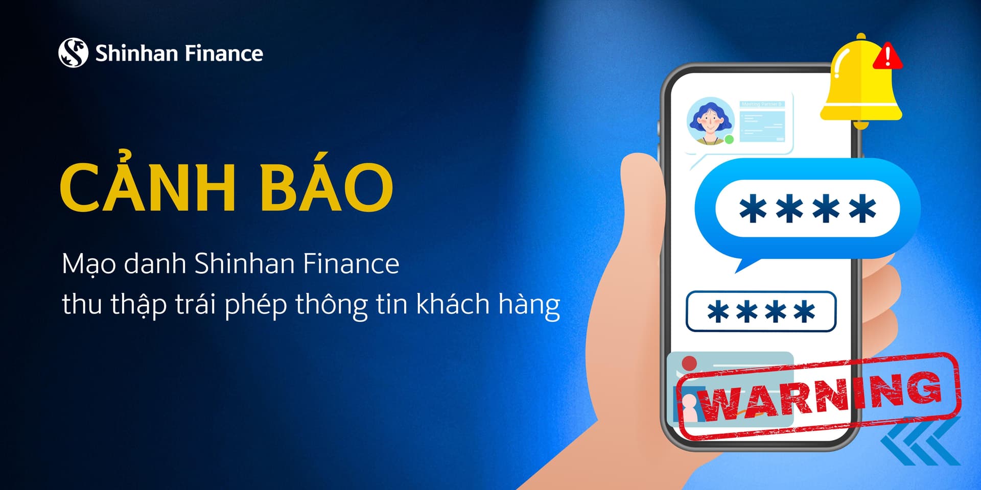 Cảnh báo mạo danh Shinhan Finance thu thập trái phép thông tin khách hàng