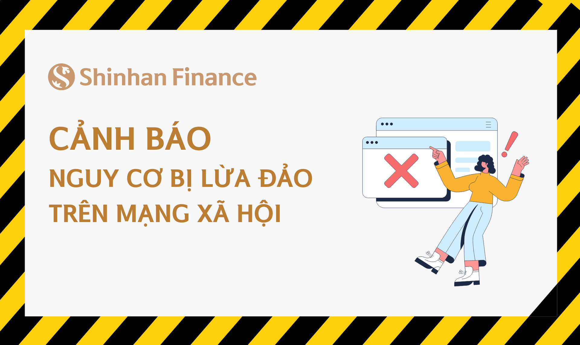 Shinhan Finance cảnh báo nguy cơ bị lừa đảo trên mạng xã hội