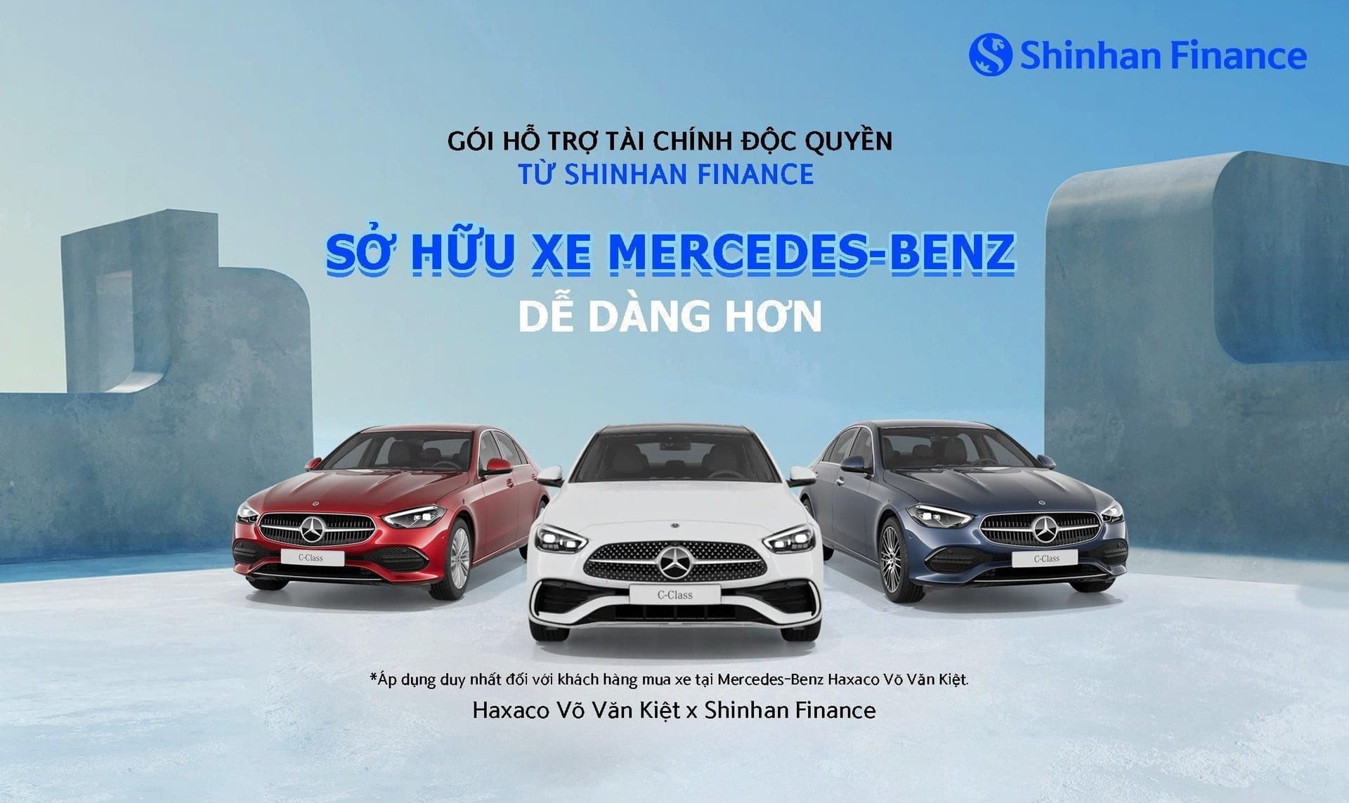 Ưu đãi độc quyền từ Shinhan Finance - Sở hữu xe Mercedes-Benz dễ dàng hơn tại Haxaco Võ Văn Kiệt