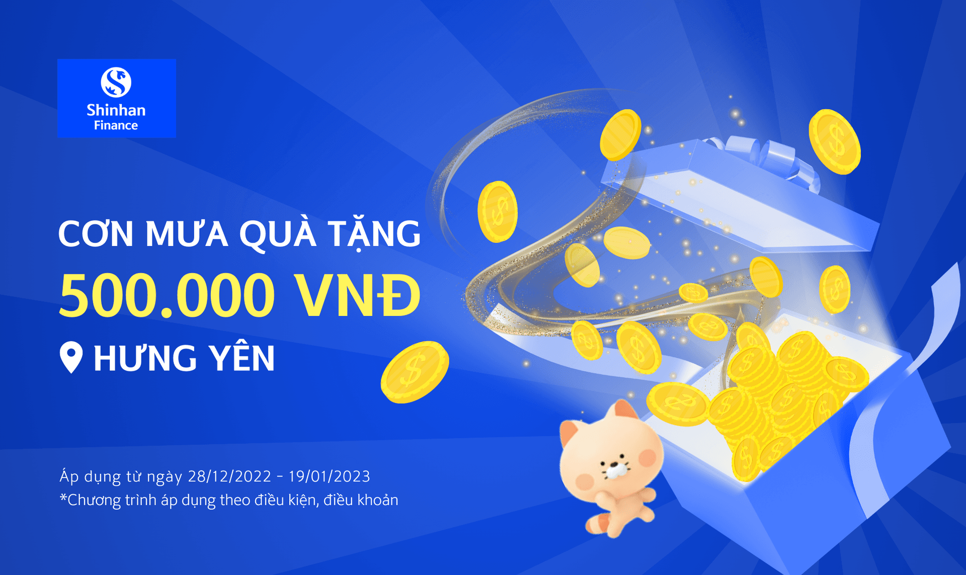 Đón chào cơn mưa quà tặng 500.000 VNĐ tại Hưng Yên