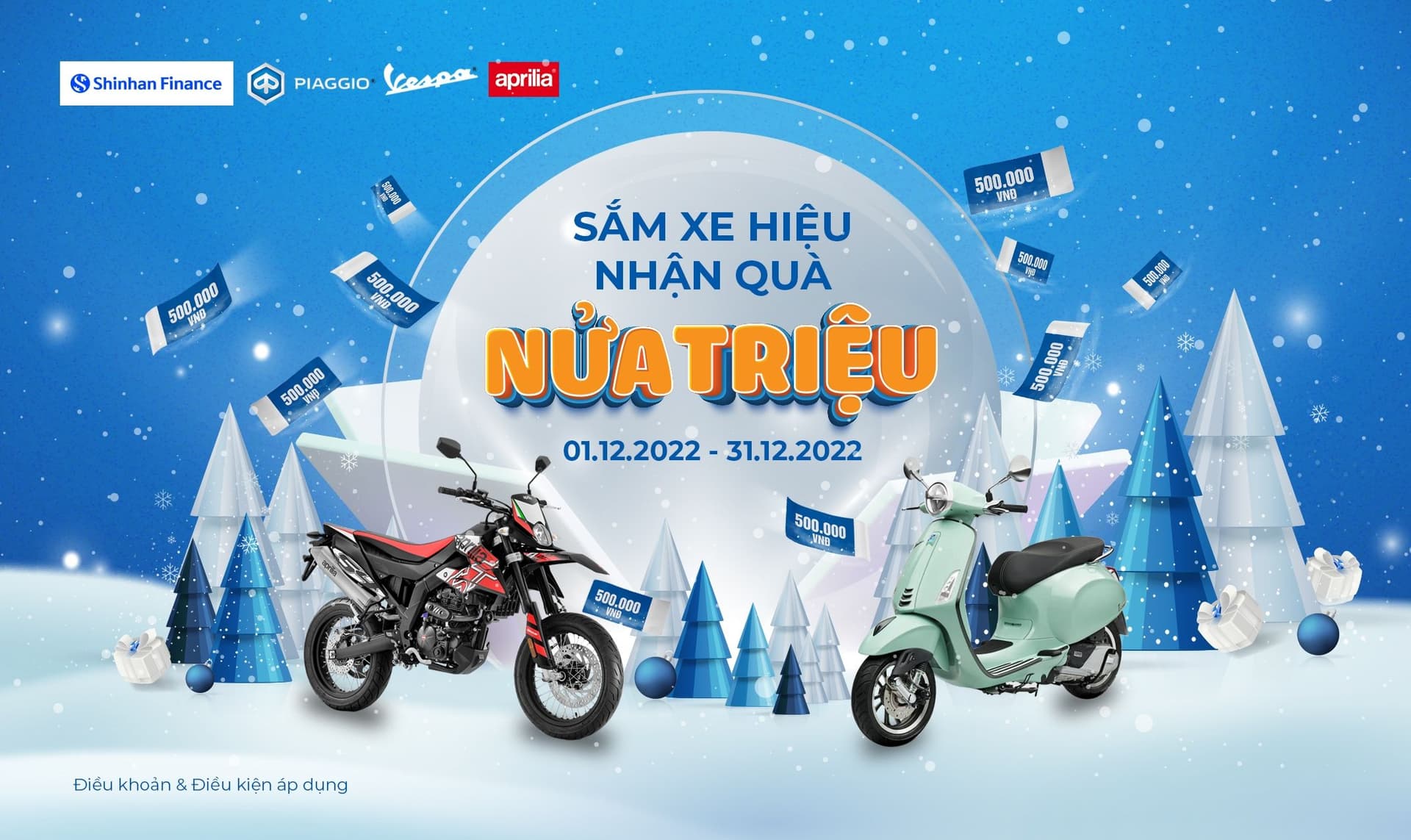 Sắm xe hiệu nhận quà nửa triệu tại Piaggio Việt Nam