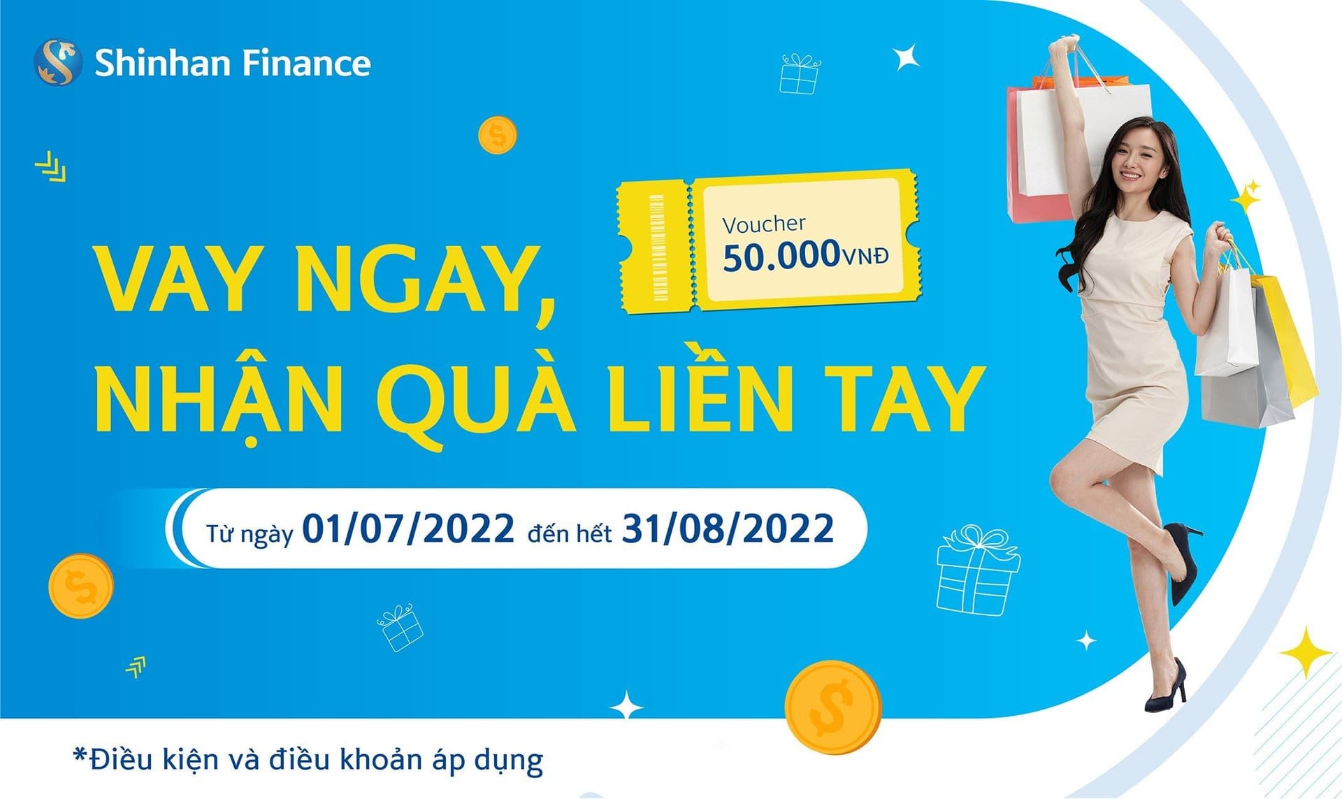 Vay ngay, nhận quà liền tay Shinhan Finance