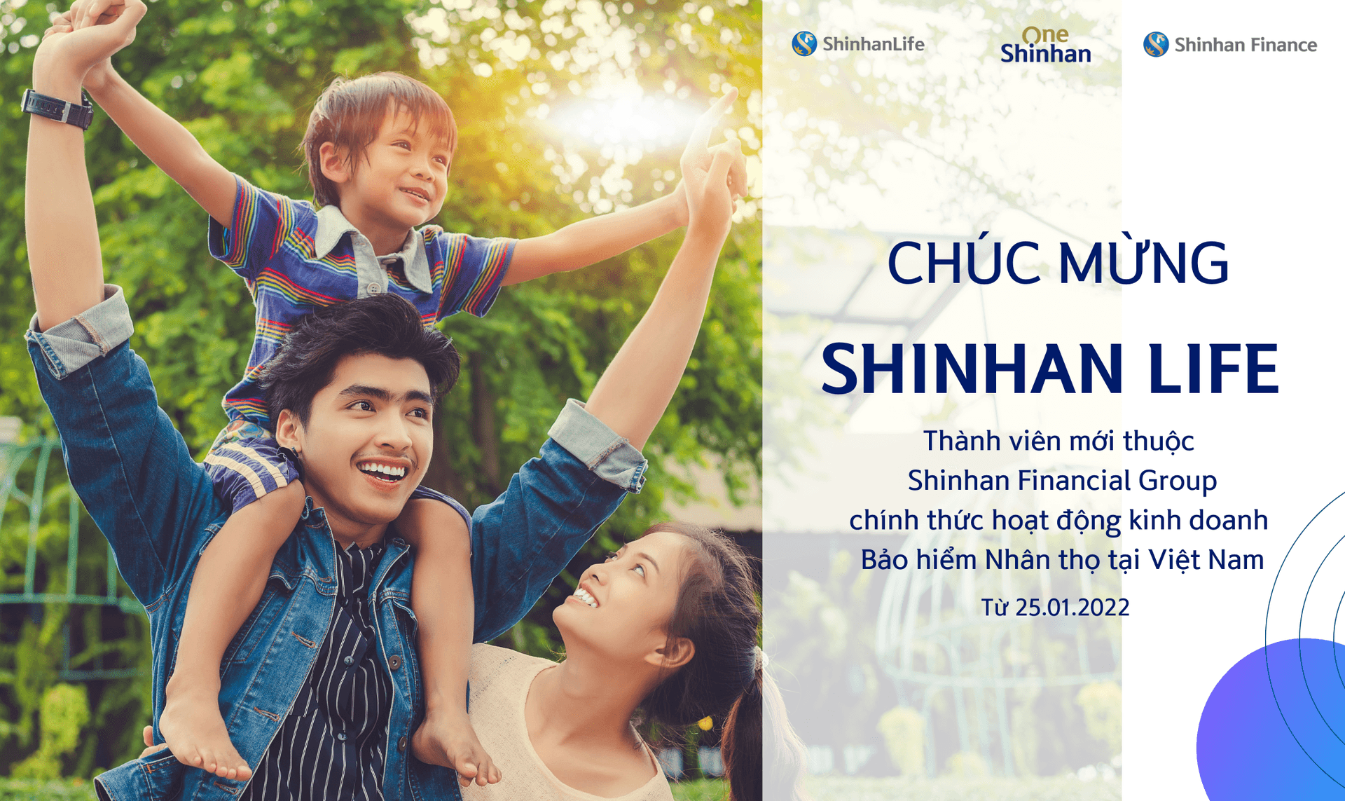 Shinhan Finance trân trọng giới thiệu Shinhan Life – thành viên mới thuộc Shinhan Financial Group chính thức hoạt động kinh doanh Bảo hiểm Nhân thọ tạ