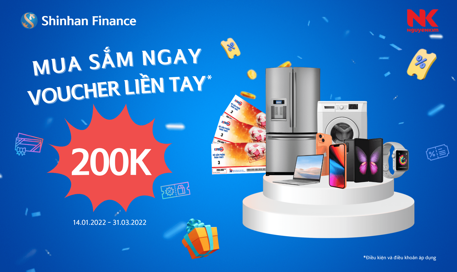 Thông Báo Chương Trình Khuyến Mại “Shinhan Finance x Nguyễn Kim – Mua Sắm Ngay Voucher Liền Tay”