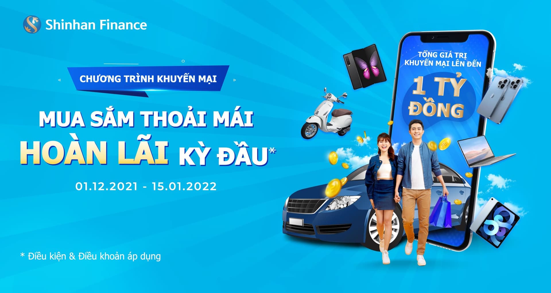 Thông báo Chương trình Khuyến mại “Mua sắm thoải mái, hoàn lãi kỳ đầu”