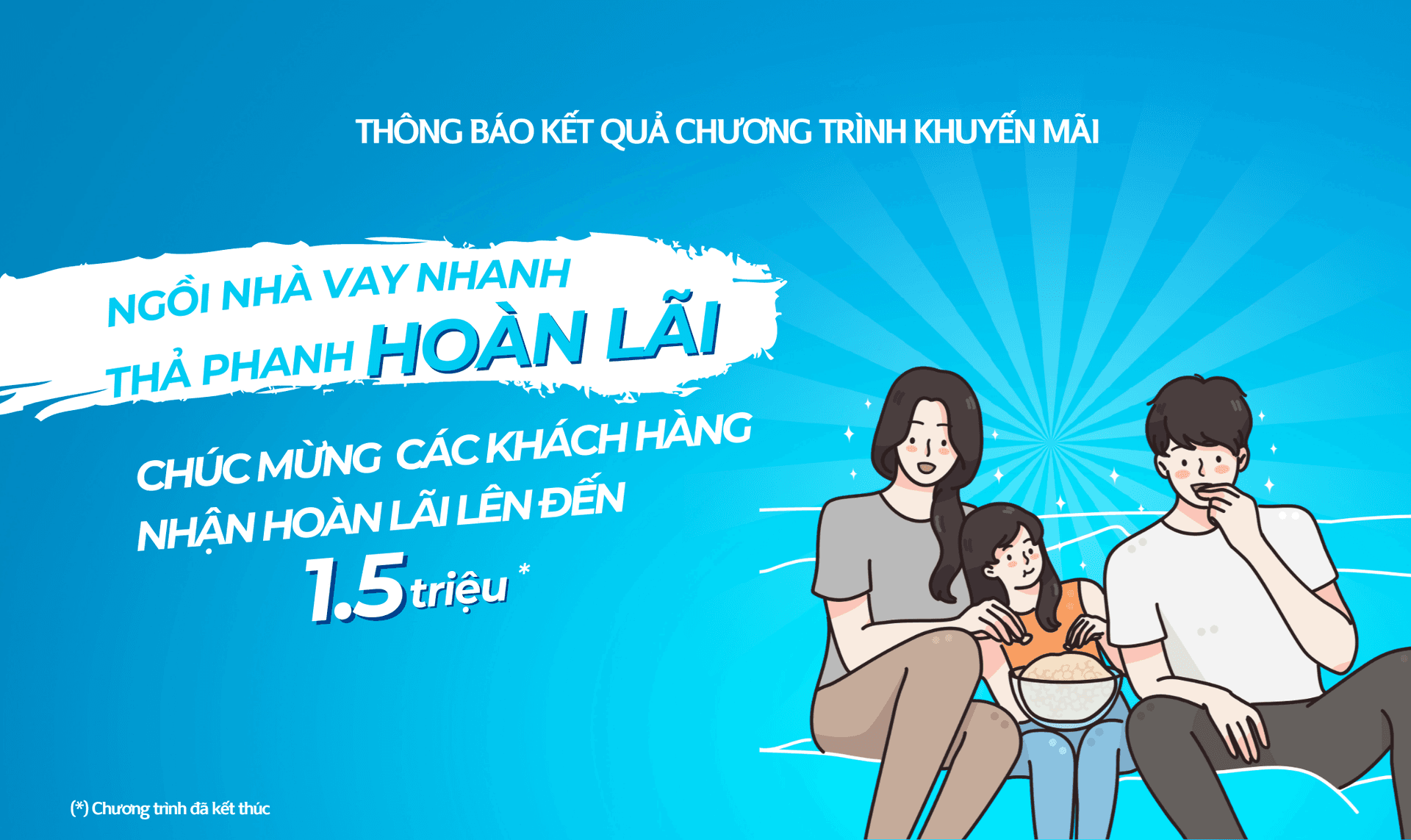 Thông báo Danh sách Khách hàng nhận khuyến mại Chương trình “Ngồi nhà vay nhanh – Thả phanh hoàn lãi”