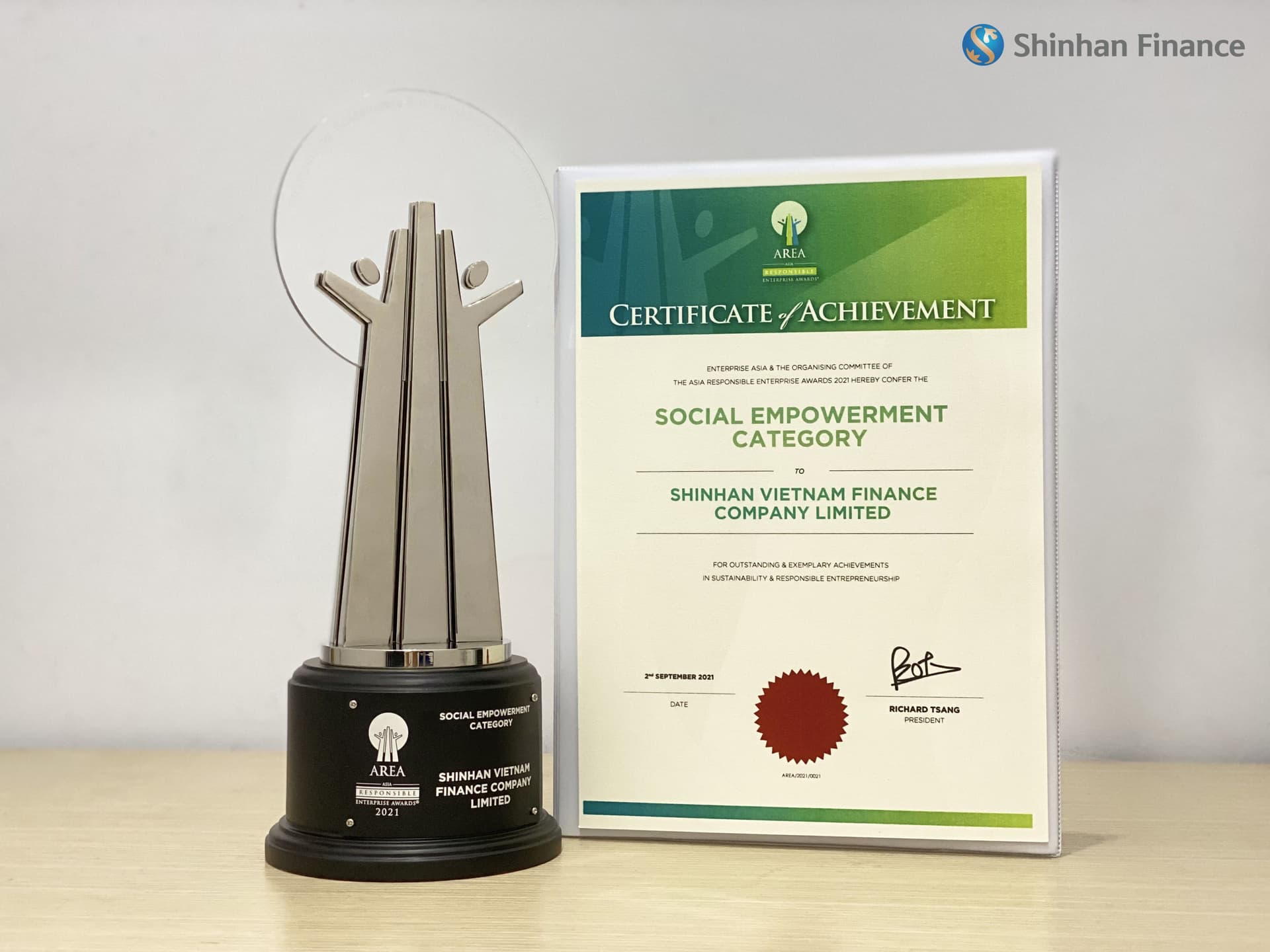 Shinhan Finance được vinh danh Doanh nghiệp Trách nhiệm Châu Á 2021