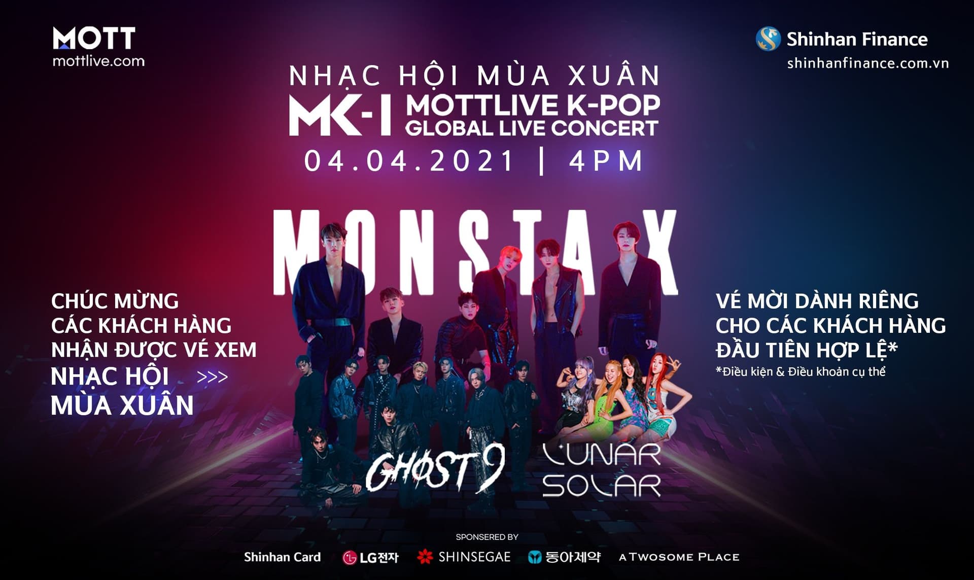 Thông báo Danh sách những Quý Khách hàng nhận vé xem Nhạc hội Mùa xuân trực tuyến cùng các Kpop Idol