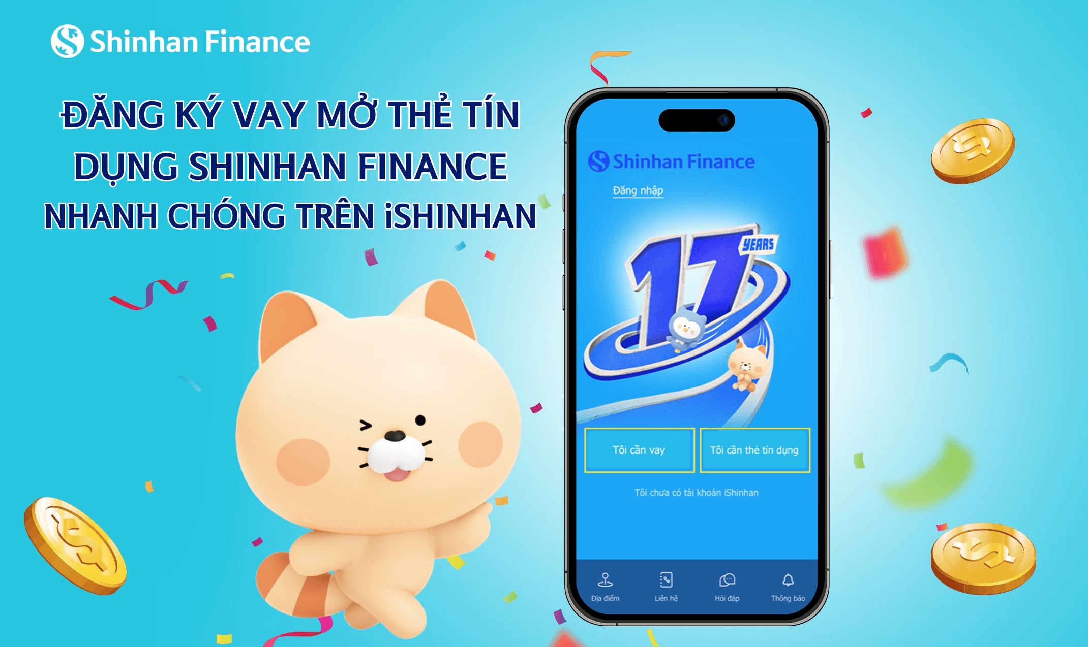 Đăng ký vay, mở thẻ tín dụng Shinhan Finance nhanh chóng trên iShinhan