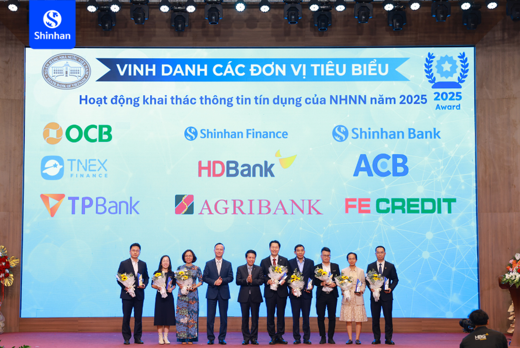 Shinhan Bank được vinh danh "Đơn vị tiêu biểu trong hoạt động khai thác thông tin tín dụng năm 2025"